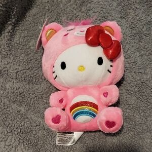 Hello Kitty Pink Plush Toy with Red Bow